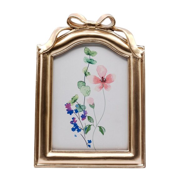 OneDesign Home Other - Gold Bow 5x7 Tabletop Picture Frame
